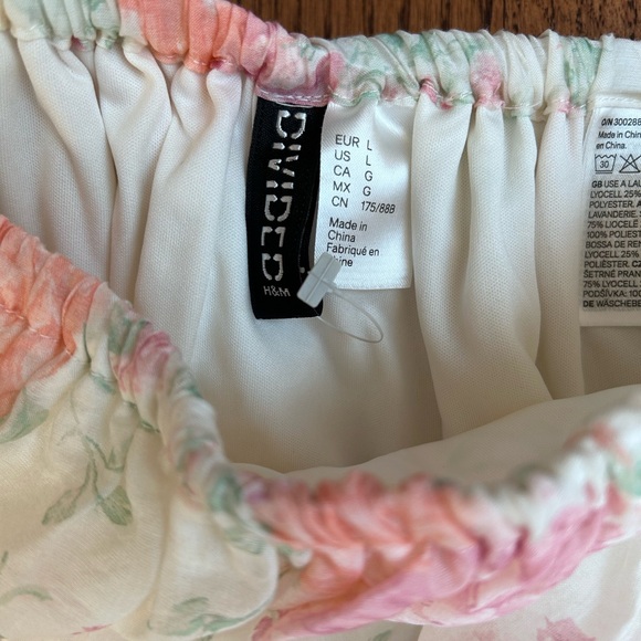 H&M FLOUNCED FLORAL MINI SKIRT - Picture 6 of 8